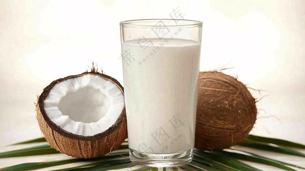新鲜椰子汁椰奶背景图