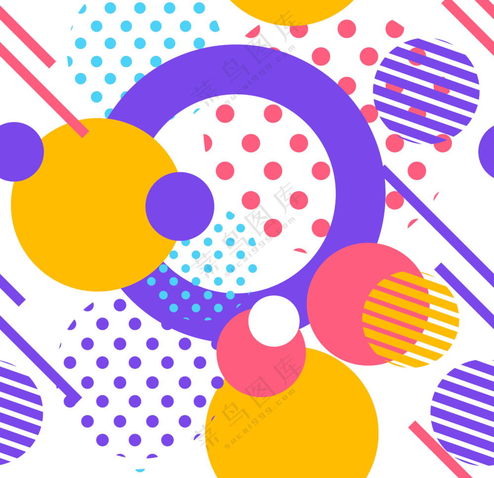 圆点线条几何图案创意免抠图片素材