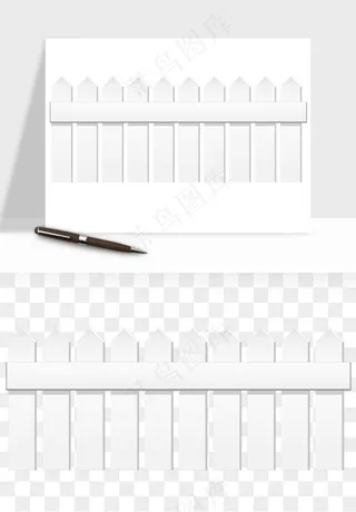 手绘围栏护栏栅栏png免抠