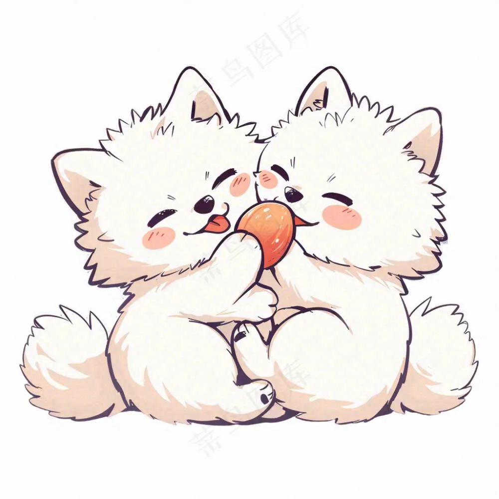 小狗宠物动物卡通插画免抠