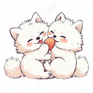 小狗宠物动物卡通插画免抠