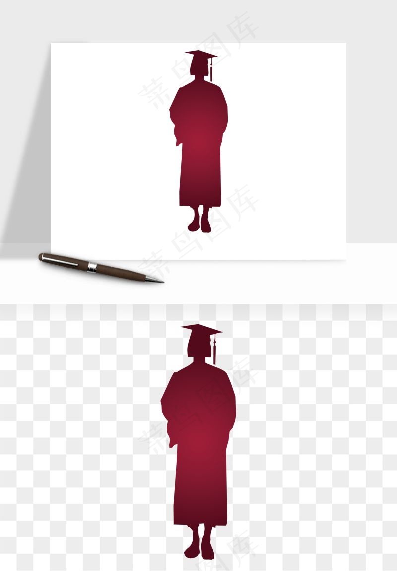 毕业季同学青春人物剪影png免抠