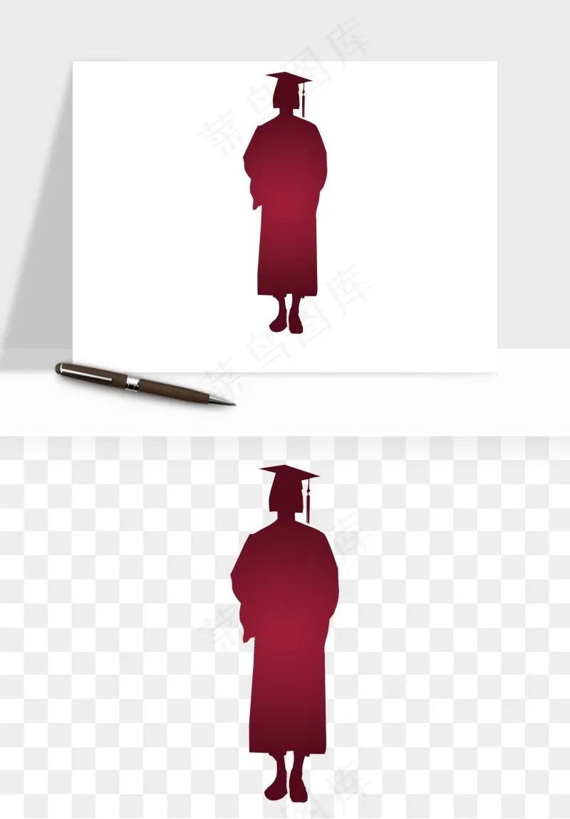 毕业季同学青春人物剪影png免抠