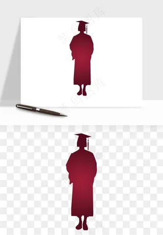 毕业季同学青春人物剪影png免抠