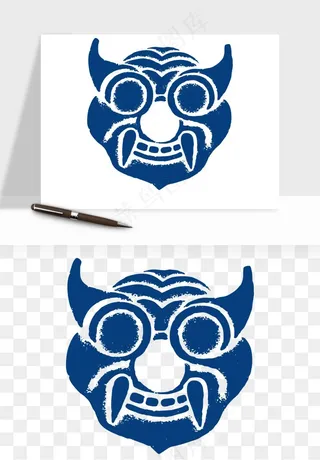 青花瓷花纹花卉图案png免抠