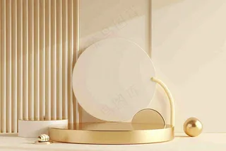 电商促销简约立体几何海报背景电商C4D展台背景