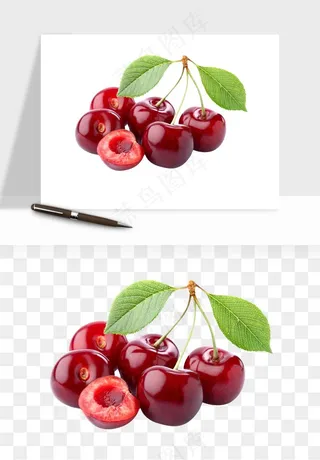 樱桃车厘子水果png免抠