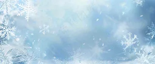 冬天雪花雪白蓝色寒冷小寒大寒摄影图