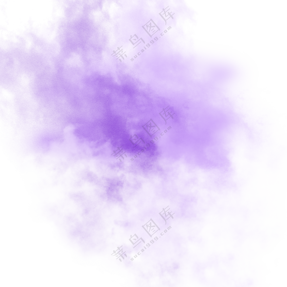 一团紫色朦胧雾气元素免抠图片素材