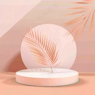 美妆护肤3d展台清新背景