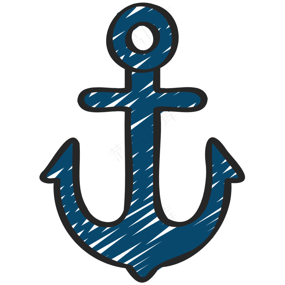 船锚 铅笔手绘图标 icon