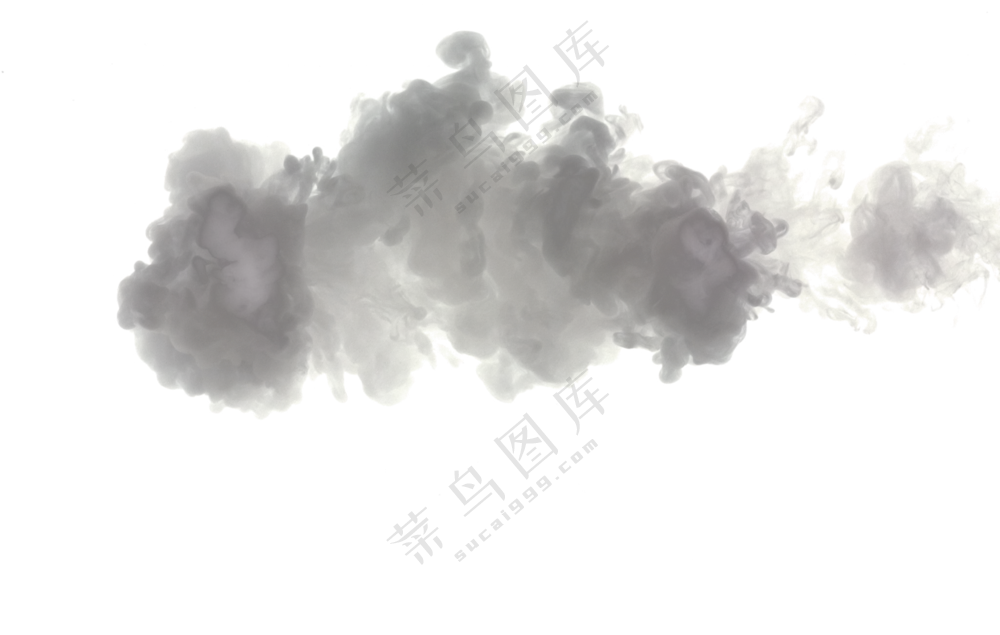 随风向飘散的黑色烟雾PNG图片素材