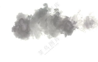 随风向飘散的黑色烟雾PNG图片素材