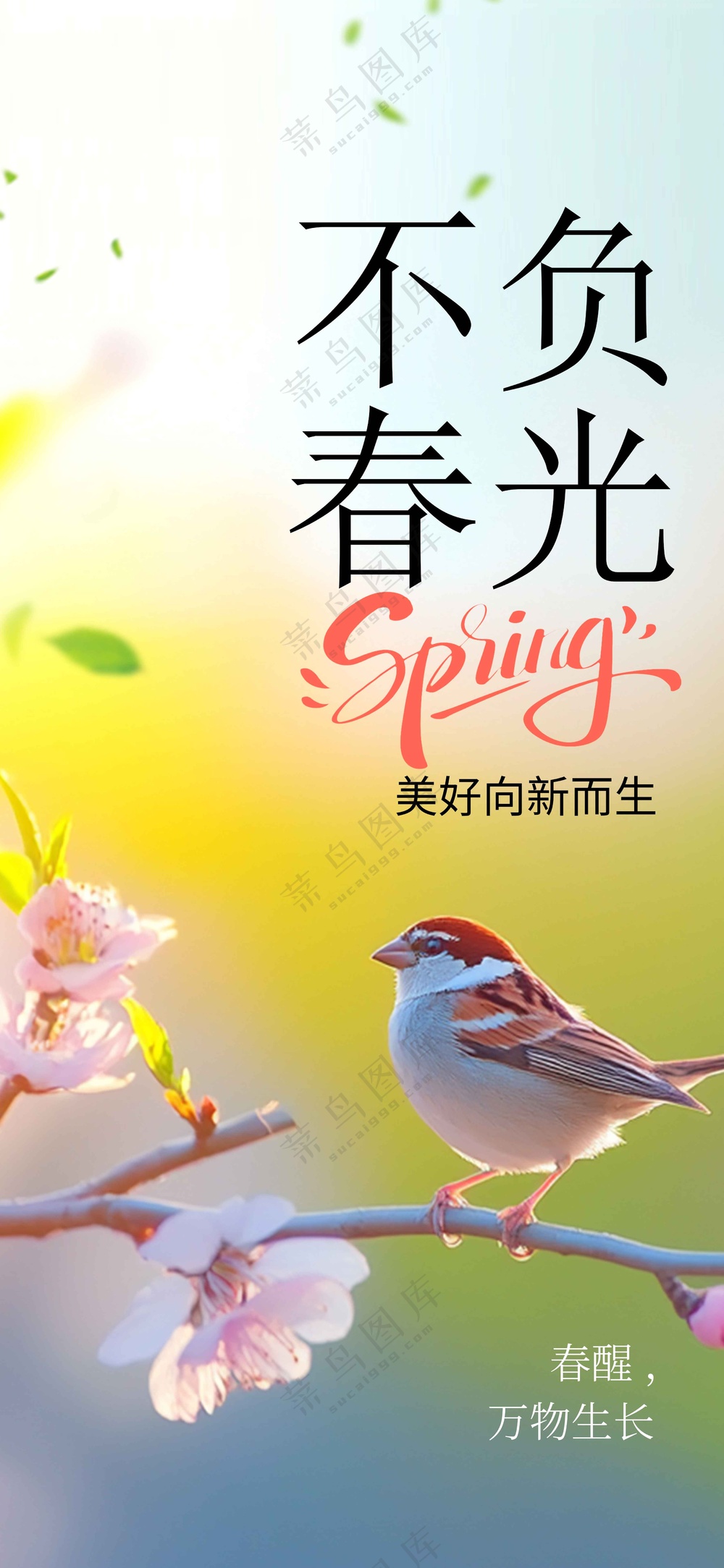不负春光春季活动宣传海报素材
