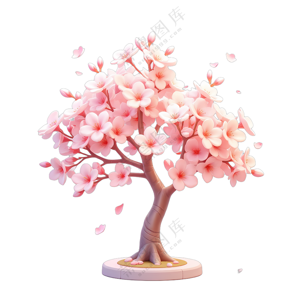 粉嫩樱花树艺术照