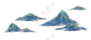 水墨远山意境写意山水画面(225)4496x2000