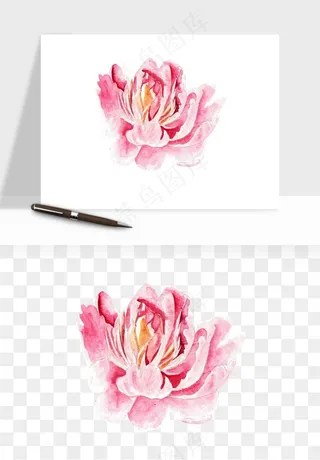 水彩复古花卉png免抠