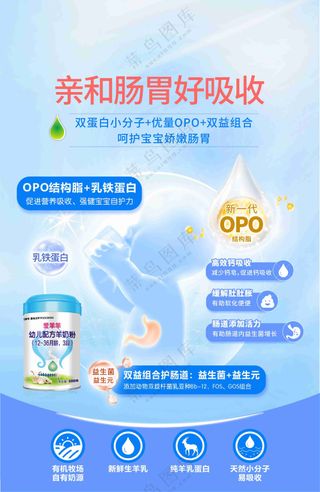 天蓝色奶粉海报宣传