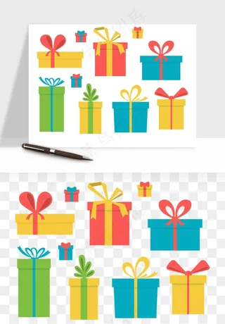 礼盒礼物png免抠