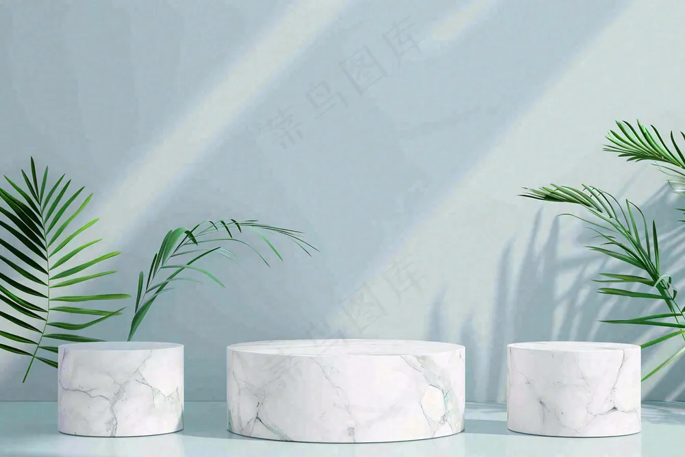 电商促销简约立体几何海报背景电商C4D展台背景