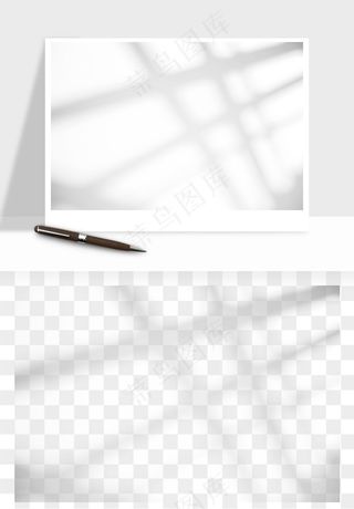 阴影植物窗户投影免抠元素