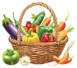 一篮新鲜蔬菜