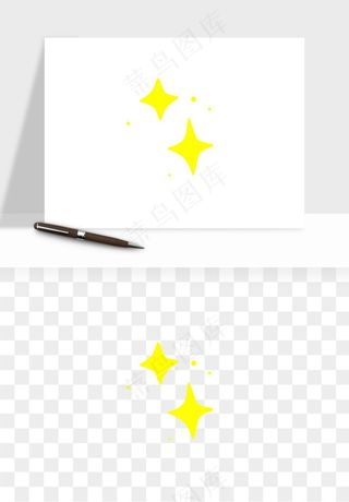 卡通小星星五角星闪光png免抠