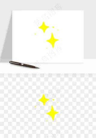 卡通小星星五角星闪光png免抠