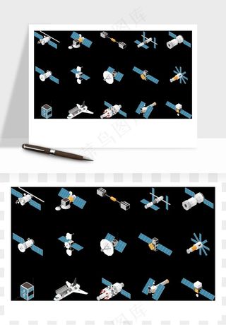 手绘卫星导航矢量png免抠图