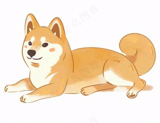 小狗宠物动物卡通插画免抠