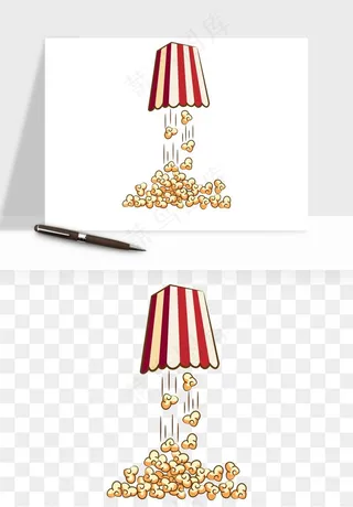 爆米花小吃png免抠