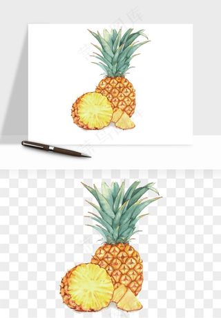 菠萝水果png免抠