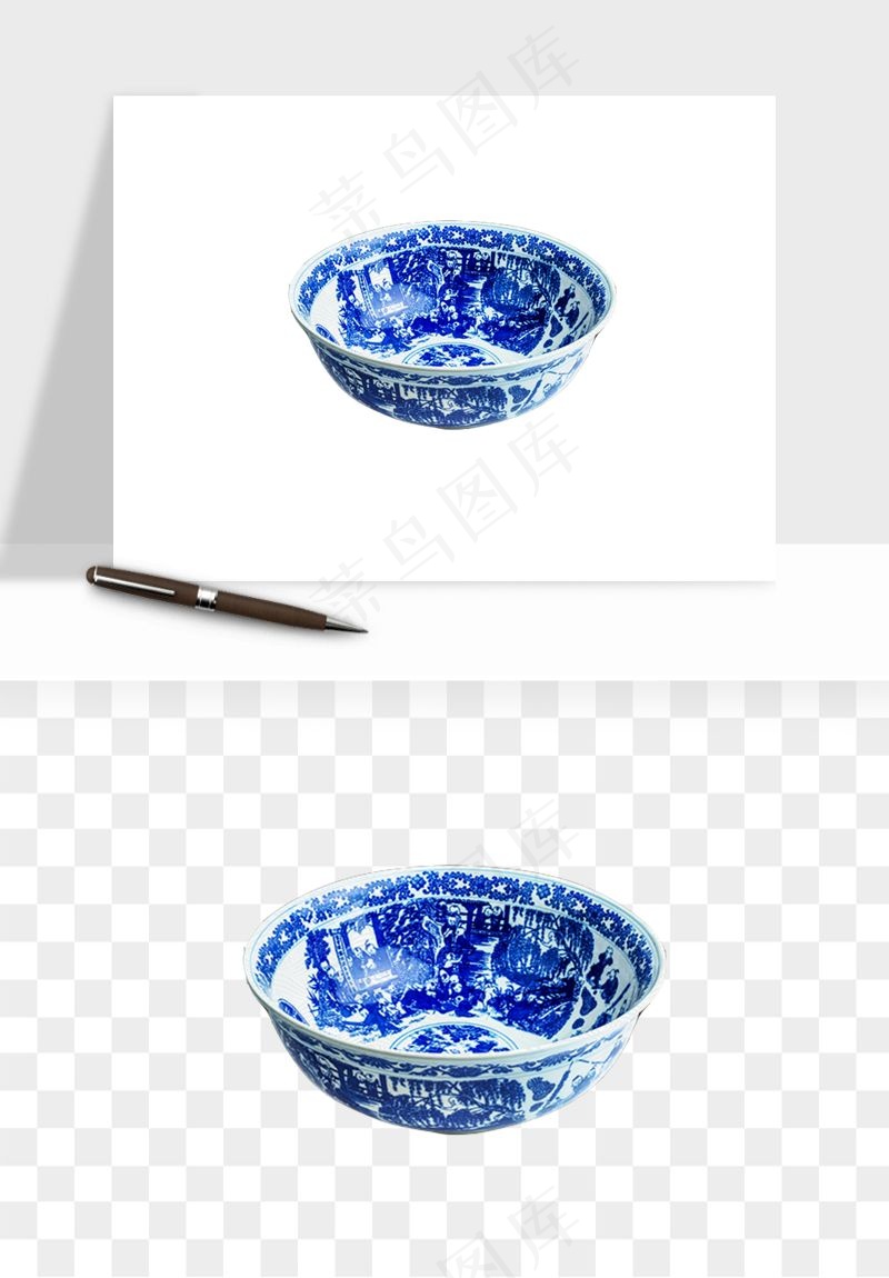 青花瓷陶瓷png免抠