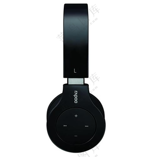 纯黑色侧面头戴式耳机样机