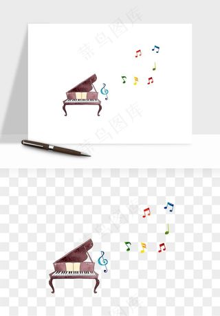 钢琴乐器琴键png免抠