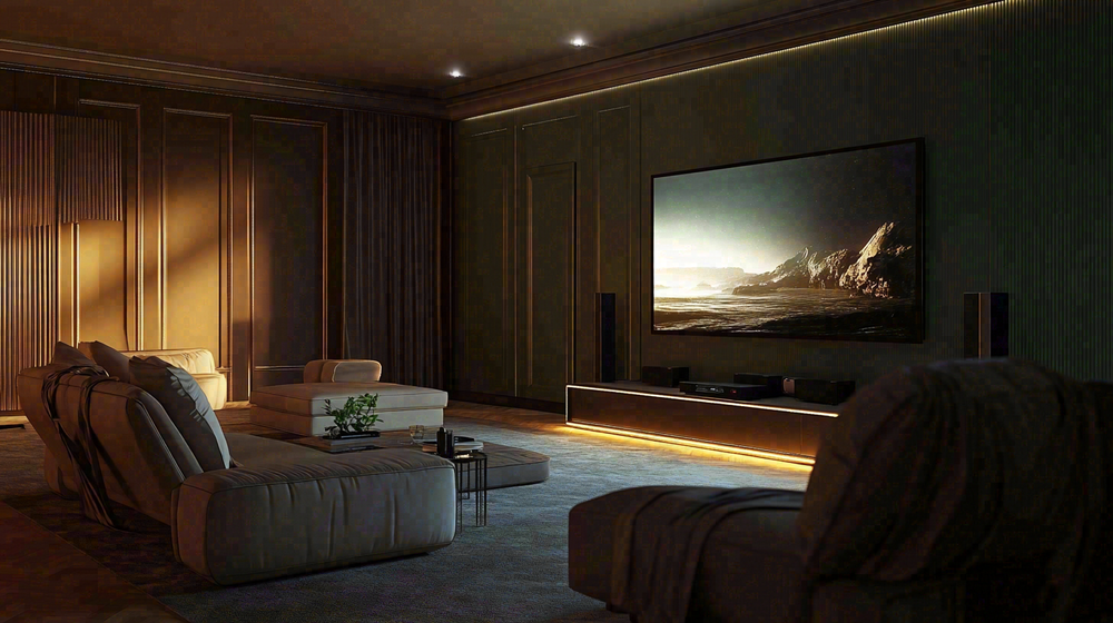 家庭影院电影院家装摄影图