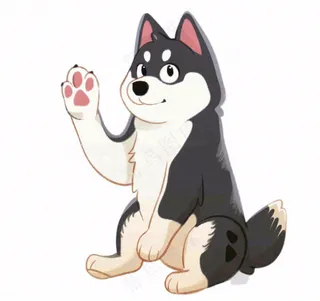 小狗宠物动物卡通插画免抠