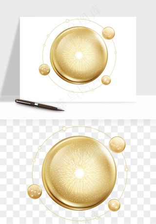 细胞水分子DNA精华成分png免抠