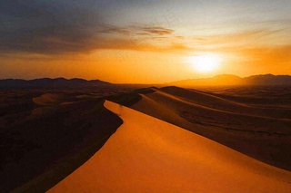 炎热干燥沙漠沙丘敦煌大漠风光自然风景摄影图