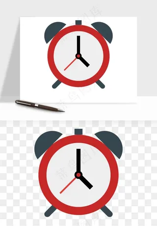 卡通手绘闹钟钟表png免抠