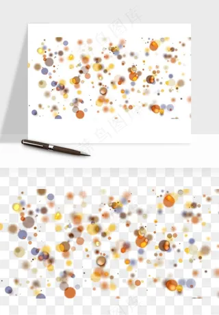 彩色光斑梦幻光点png免抠