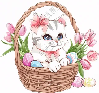 漂亮猫咪萌宠宠物卡通可爱动物免抠