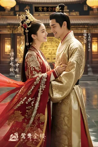 鸳鸯金楼灯箱方版爱情大师赵孟頫管道升奢华古装形象头饰调色滤镜