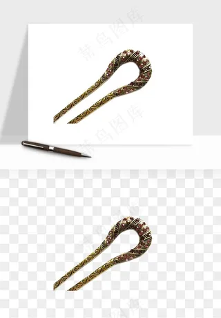 古风发簪头饰配饰png免抠