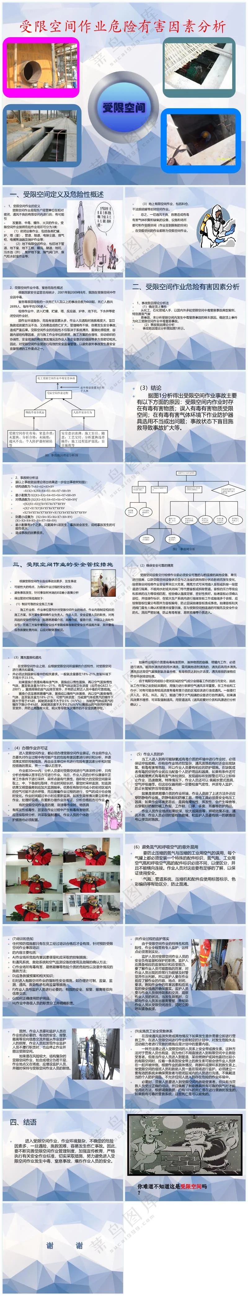 蓝色职场风受限空间作业危险有害因素分析