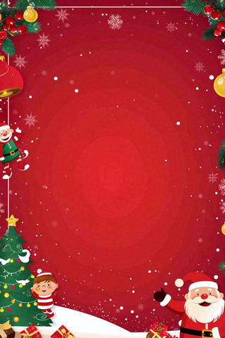 圣诞节卡通插画背景