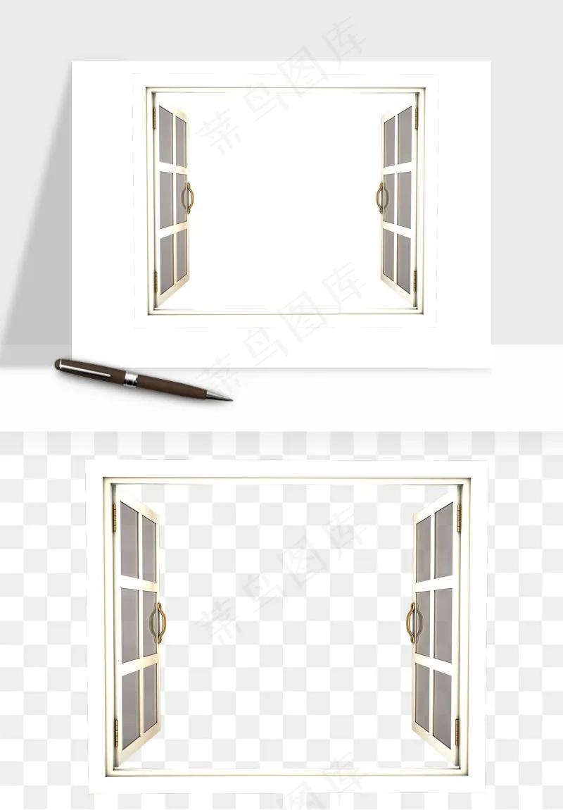 简约窗户png免抠