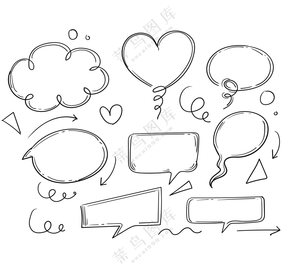 手绘素描风对话 (2)