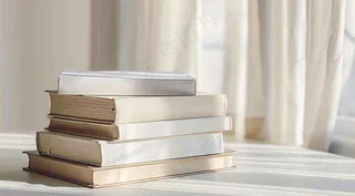 文静花瓶装饰书本阅读知识世界读书日摄影图