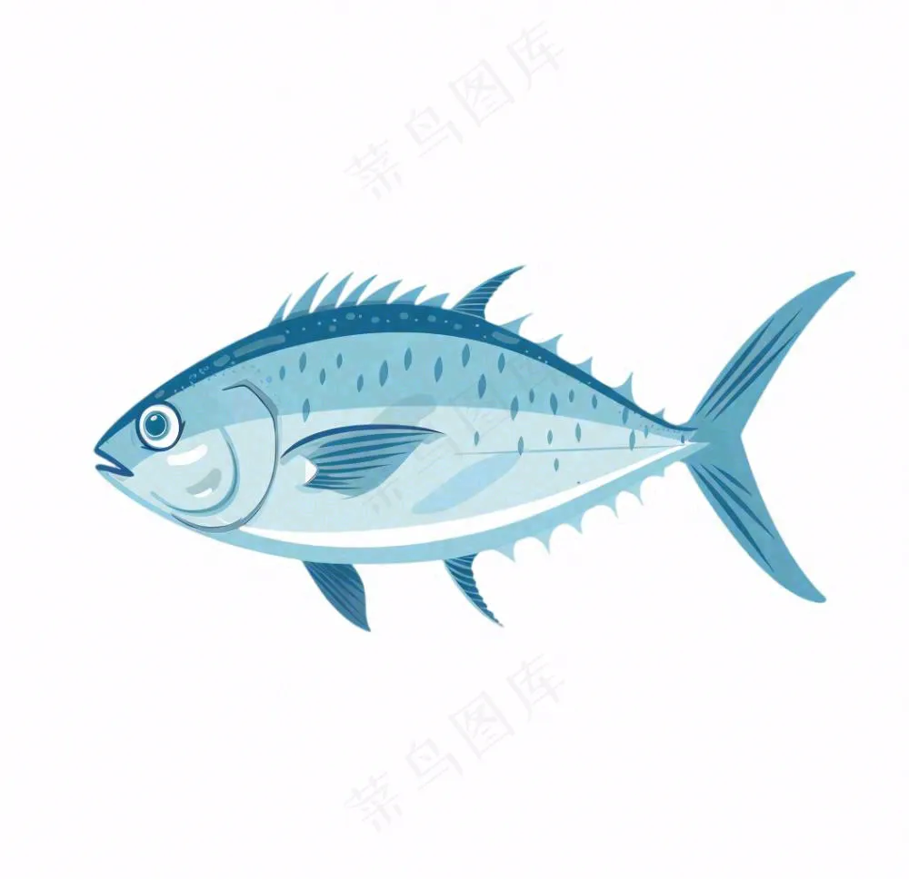 海洋鱼类海鲜卡通插画免抠